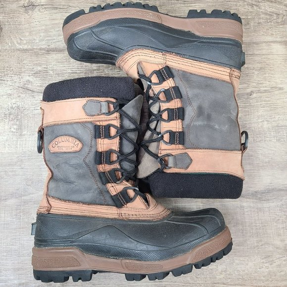 Columbia Bugabison Waterproof Winter Snow Boots Men’s Size 8 Thermolite Leather - Picture 6 of 9